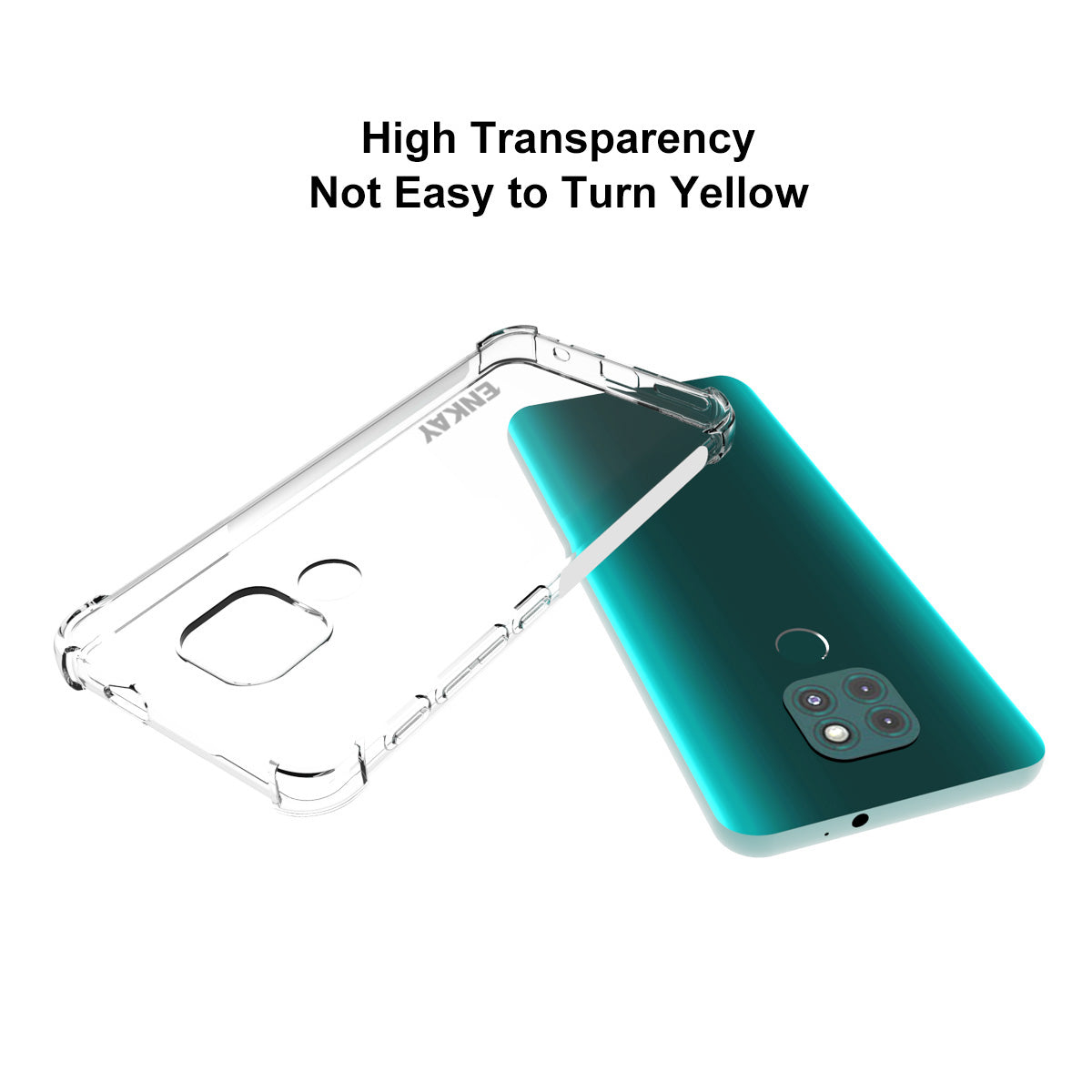 ENKAY HAT PRINCE Anti-slip Clear Phone Case with 0.26mm 9H 2.5D Tempered Glass Protector for Motorola Moto G9 Play G9 (India) ENKAY HAT PRINCE Anti-slip Clear Phone Case with 0.26mm 9H 2.5D Tempered Glass Protector for Motorola Moto G9 Play G9 (India)